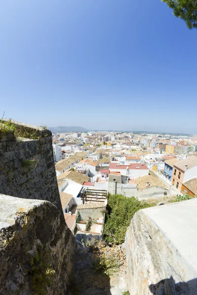 Denia alicante uitzicht vanaf kasteel — Stockfoto