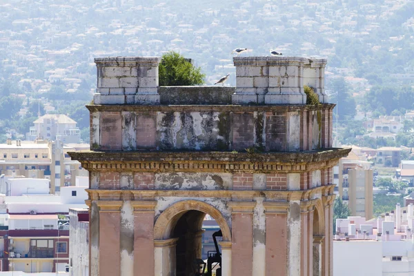 Колокольня и храмовые колокола в Дении, Испания — стоковое фото