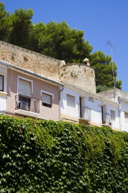 denia, İspanya tipik evleri ile İspanyolca sokak