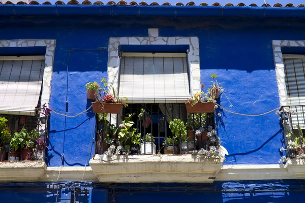 Stock image Spanish street with typical houses in Denia, Spain