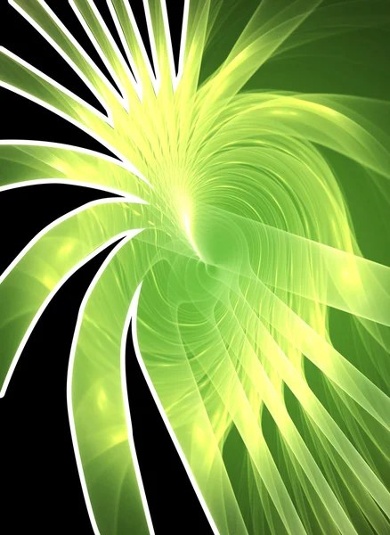 Ola abstracta verde. Fantástico diseño fractal — Foto de Stock