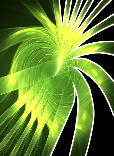 Зелена абстрактна хвиля. Фантастичний фрактальний дизайн — стокове фото