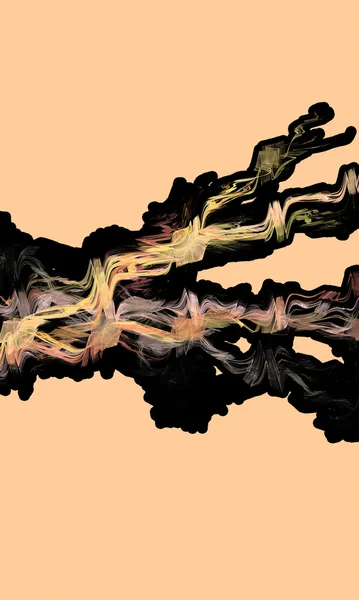 抽象的波。美妙的分形设计 — 图库照片