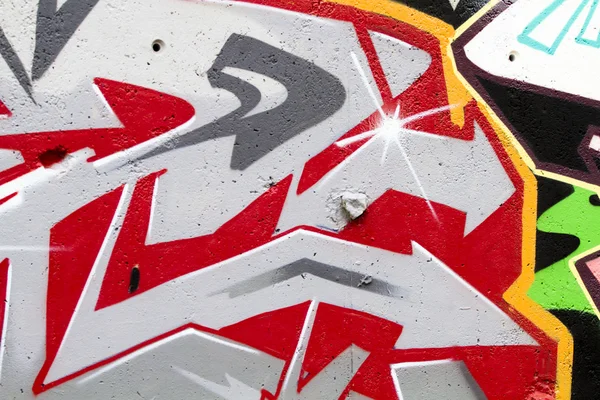 Arte de rua, segmento de um grafitti urbano na parede — Fotografia de Stock