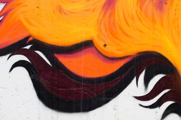 Street Art, Segment eines urbanen Grafittis an der Wand — Stockfoto