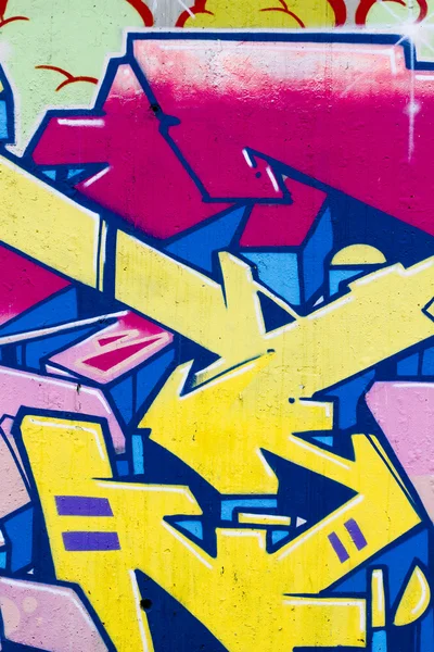 Street art, segmento di un grafitti urbano su parete — Foto Stock