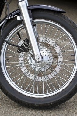 Wheel of motorcycle clipart