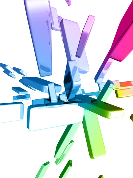 Кубики Rainbow 3d с яркими световыми эффектами — стоковое фото