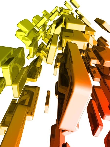 3D-Barren mit Glanzlichteffekten, Goldbarren — Stockfoto
