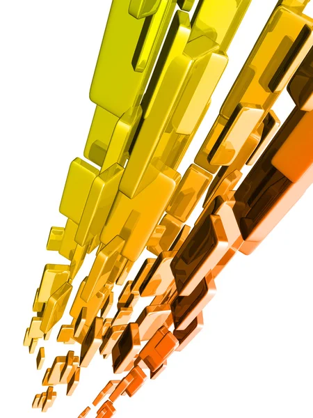 3D-Barren mit Glanzlichteffekten, Goldbarren — Stockfoto