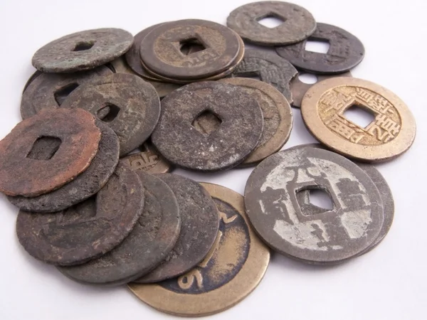 Старые монеты — стоковое фото