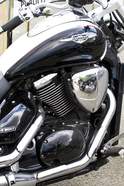 Vista lateral de un motor de motocicleta personalizado — Foto de Stock