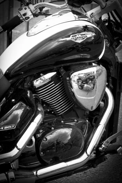 Boční pohled na vlastní motocyklový motor — Stock fotografie