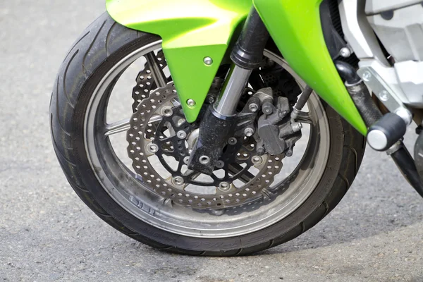 Wheel of motorcycle — Stock Photo, Image