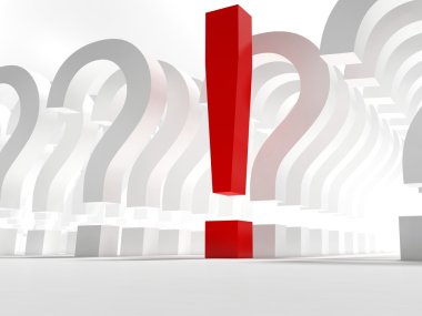 Questions and exclamation sign clipart