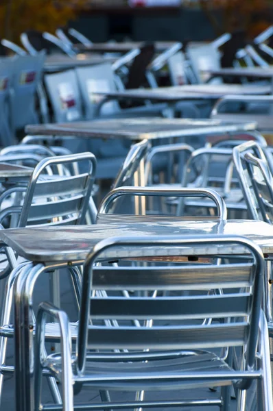 stock image Street chairs, metallic