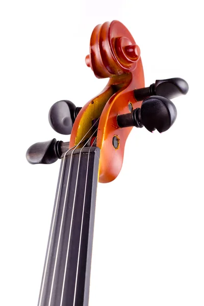Violino vintage su sfondo bianco — Foto Stock