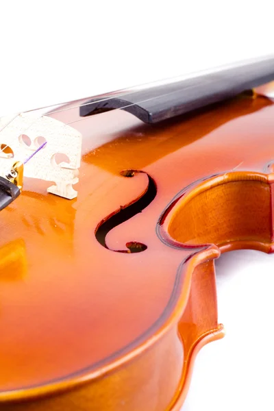 stock image Vintage violin over white background