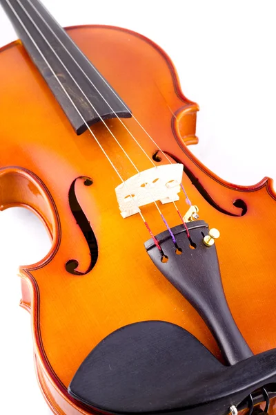 Vintage violin over white background — Stock Photo, Image