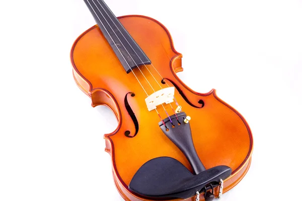 흰색 배경 위에 빈티지 바이올린 — 스톡 사진
