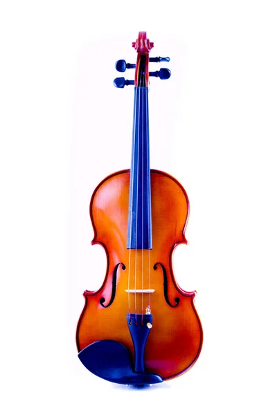 Violino vintage sobre fundo branco — Fotografia de Stock
