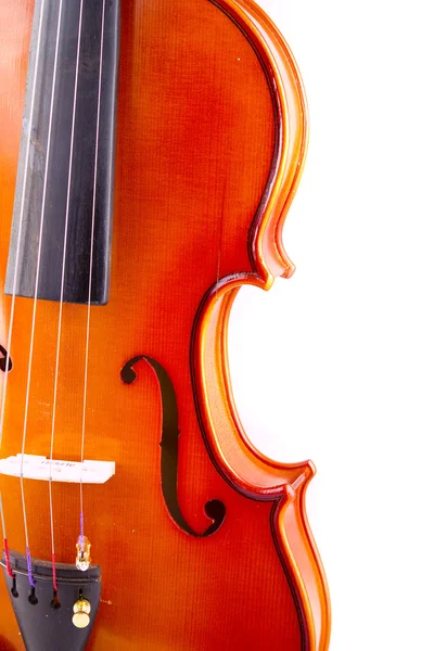 Vintage violin over white background — Stock Photo, Image