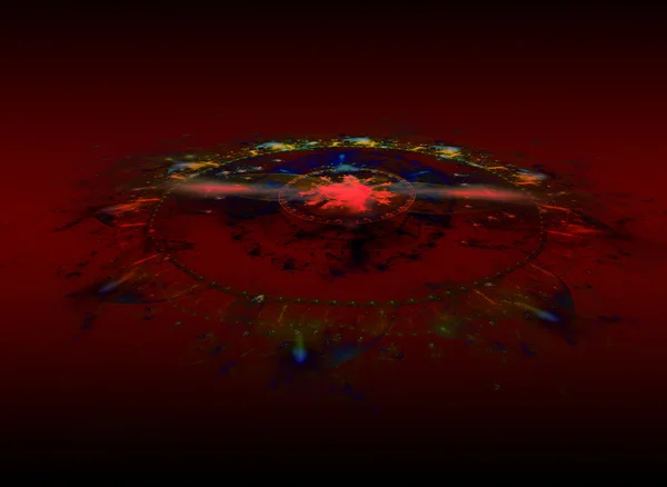 Poder, estruturas abstratas em vermelho sobre um fundo escuro — Fotografia de Stock