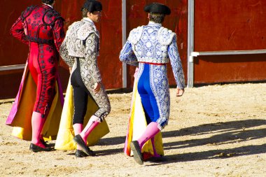 Madrid, İspanya - 10 Eylül: İspanyol boğa güreşi. 10 Eylül,