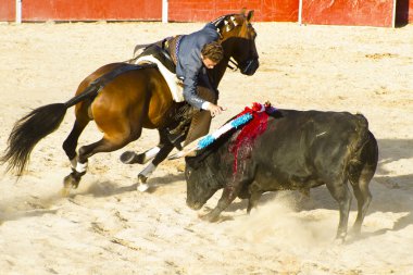 Madrid, İspanya - 10 Eylül: İspanyol boğa güreşi. 10 Eylül,