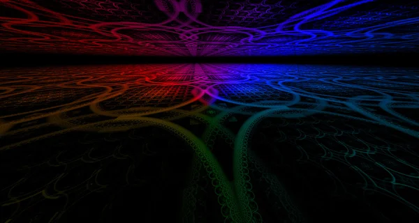 Horizon fractal, abstract landschap. — Stockfoto