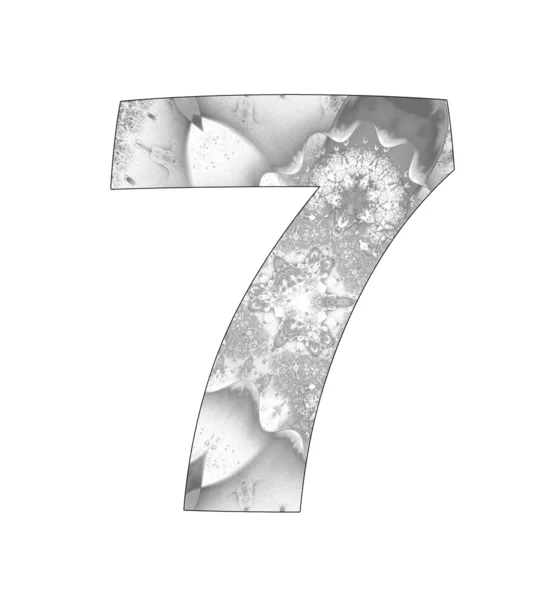 7 numara ile soyut tasarım — Stok fotoğraf