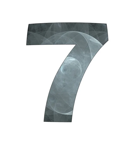 7 número con diseño abstracto — Foto de Stock