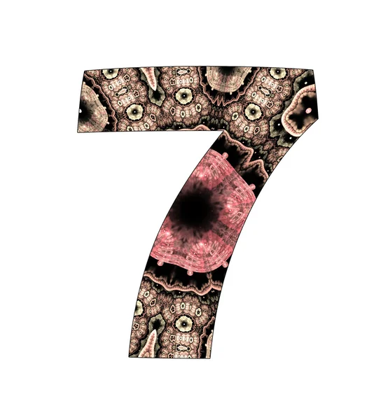 7 número con diseño abstracto —  Fotos de Stock