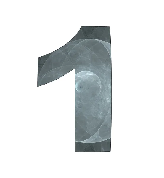 1 number with abstract design — Stock Photo, Image