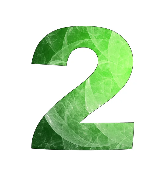 2 number with abstract design — Stock Photo, Image