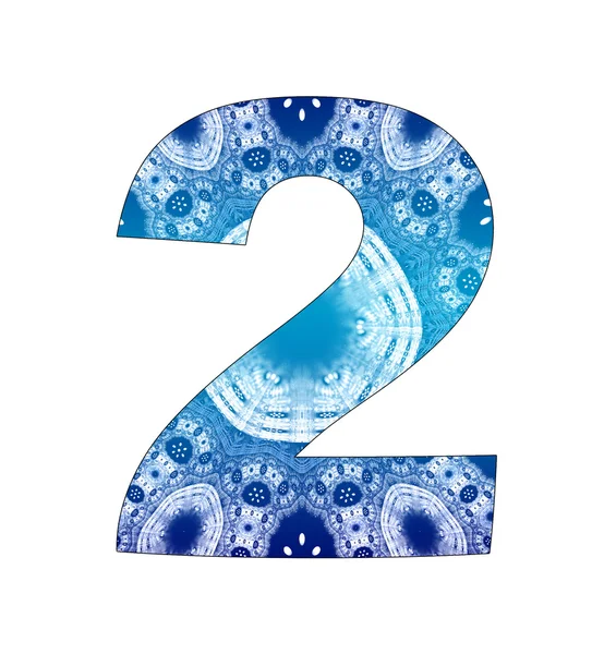 2 number with abstract design — Stock Photo, Image