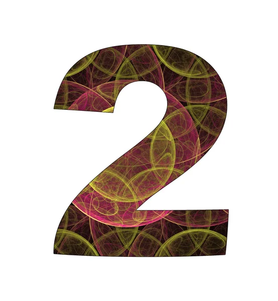 stock image 2 number with abstract design