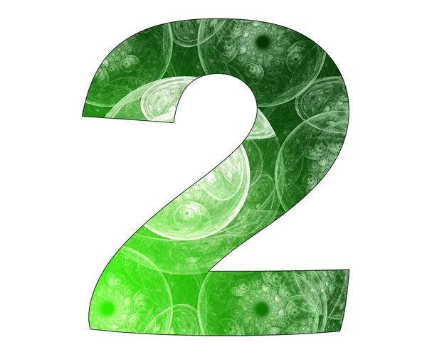 2 number with abstract design — Stock Photo, Image