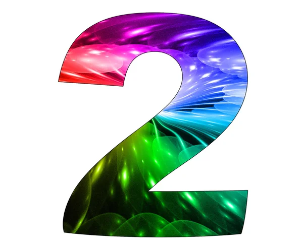 2 number with abstract design — Stock Photo, Image