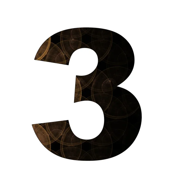 3 número com design abstrato — Fotografia de Stock