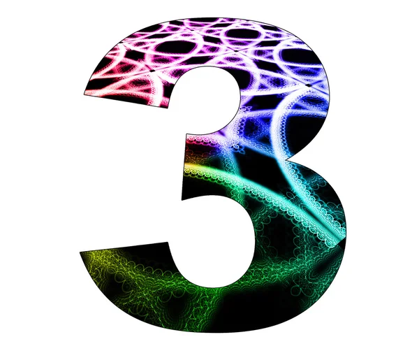 stock image 3 number with abstract design