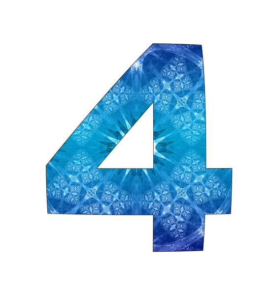 stock image 4 number with abstract design