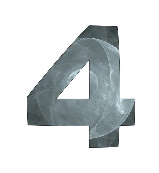 4 número con diseño abstracto — Foto de Stock