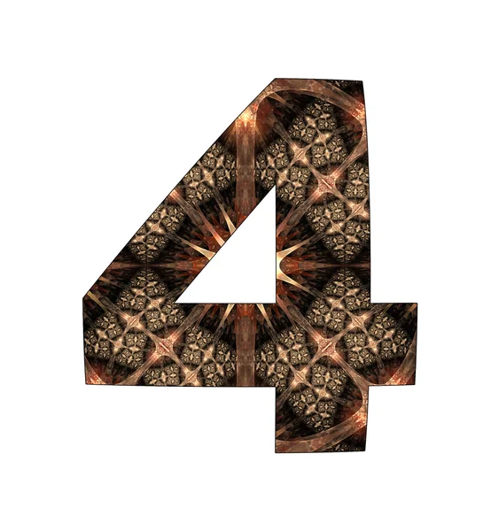 4 number with abstract design — Stock Photo, Image
