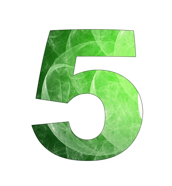 5 número com design abstrato — Fotografia de Stock