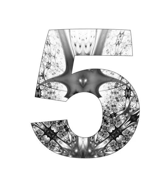 5 numere cu design abstract — Fotografie, imagine de stoc