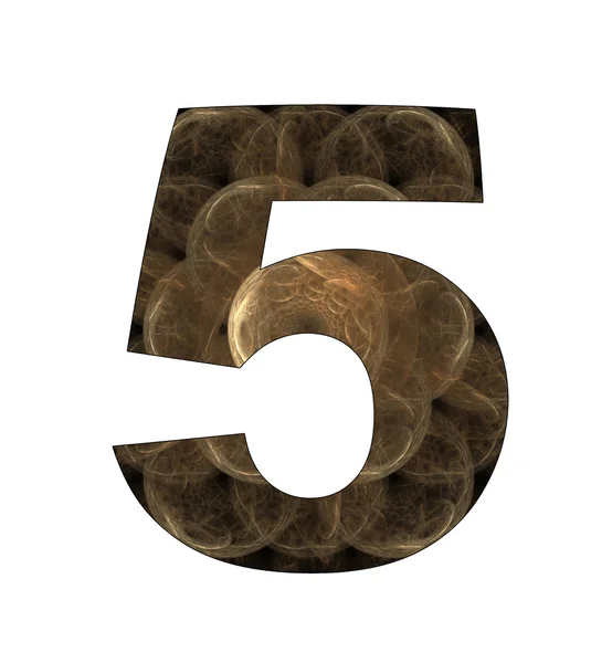 5 número com design abstrato — Fotografia de Stock