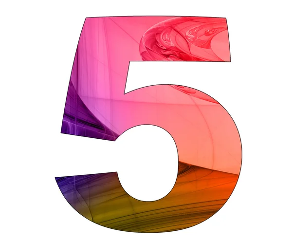 5 número con diseño abstracto —  Fotos de Stock
