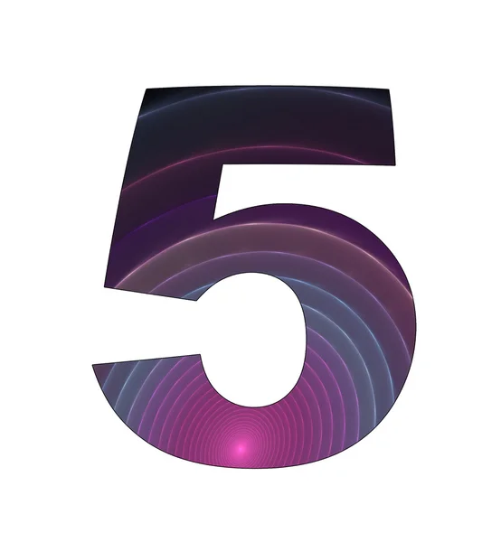 5 number with abstract design — Stock Photo, Image
