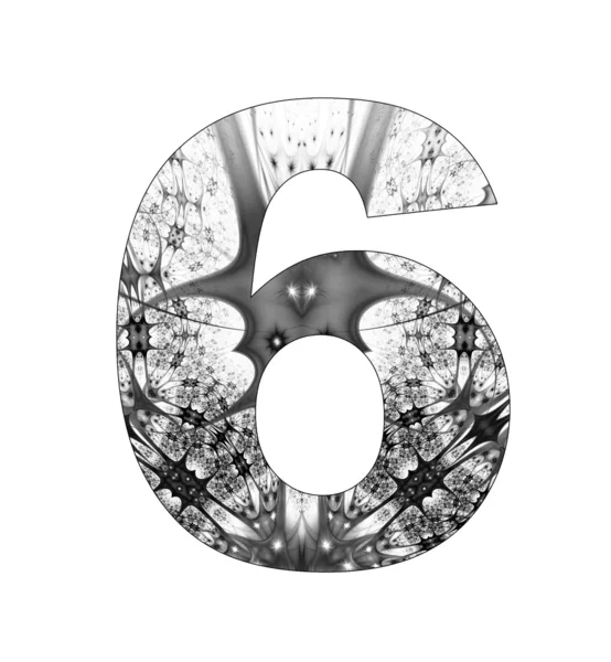 6 number with abstract design — Stock Photo, Image